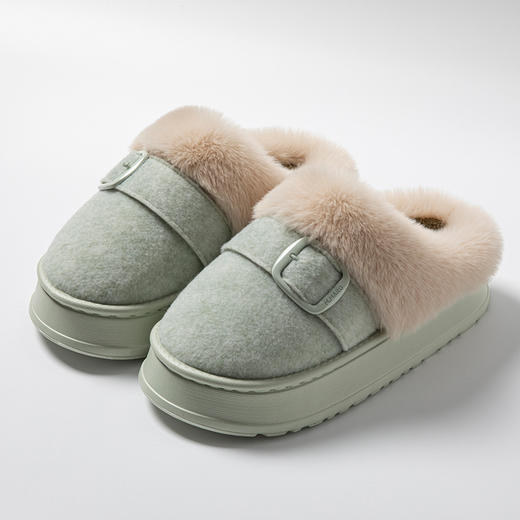 冬季棉拖鞋 流氓兔冬季男士家用家居厚底防滑保暖鞋 男女冬天加绒保暖拖鞋 商品图7