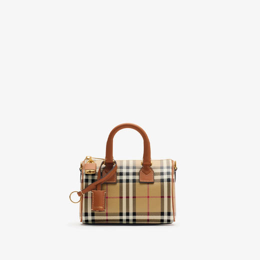 BURBERRY 巴宝莉 女士迷你格纹保龄球包 格子 8109791 A9534 商品图0