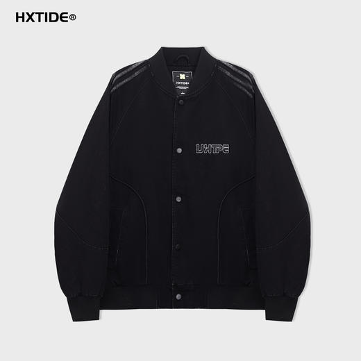 【新品上新】HX 春秋季水洗棒球领牛仔茄克衫外套年轻时尚S105533343101 商品图0