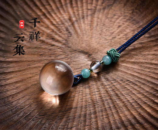 太清白水晶吊坠水晶项链 商品图0