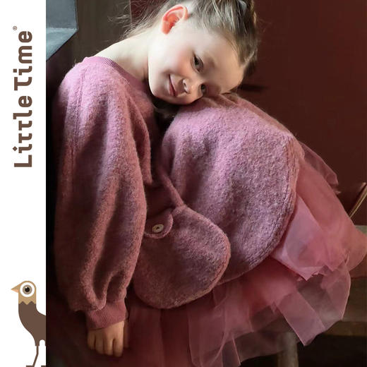 littletime女童连衣裙2025秋冬新款儿童毛织网纱公主裙女宝宝裙子 商品图2