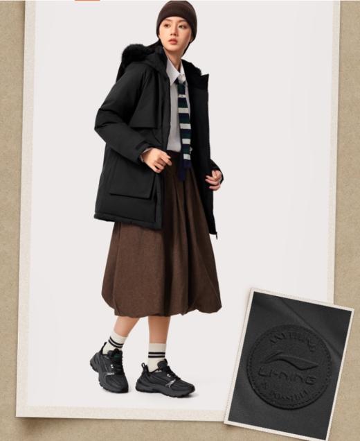 李宁女子冬季80鸭绒羽绒服外套AYMU190-3 商品图2