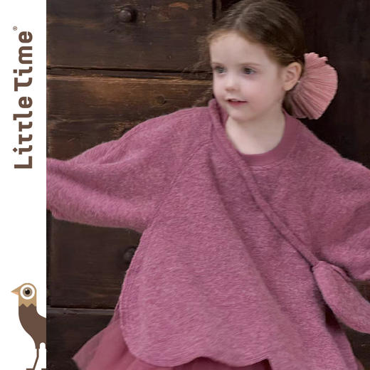 littletime女童连衣裙2025秋冬新款儿童毛织网纱公主裙女宝宝裙子 商品图3