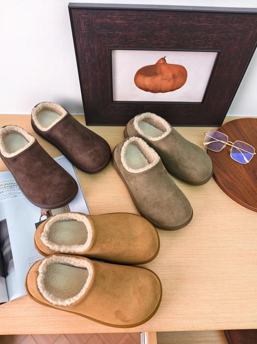 网红小土豆~！ins勃肯毛毛鞋 懒人一脚蹬~ 商品图3