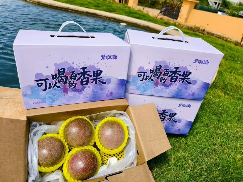 可以喝的紫色百香果一箱净重2斤