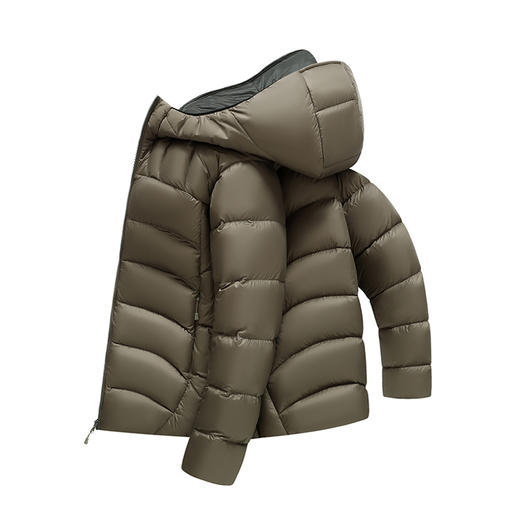 半身缘男女装 冬季轻薄有型简洁宽松防静电男女同款排骨羽绒服2601 商品图7