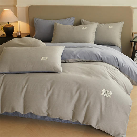 热卖！加厚款 暖融融！恒源祥 2025年新款 高品质 纯色加厚全棉磨毛四件套 软糯舒适 贴肤保暖 多款可选 商品图2