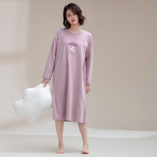康妮雅女式长袖睡裙 商品图4
