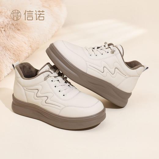 信诺妈妈鞋中老年软底舒适不累脚女鞋2025冬季新款加绒棉鞋休闲鞋5M653-7TD 商品图6