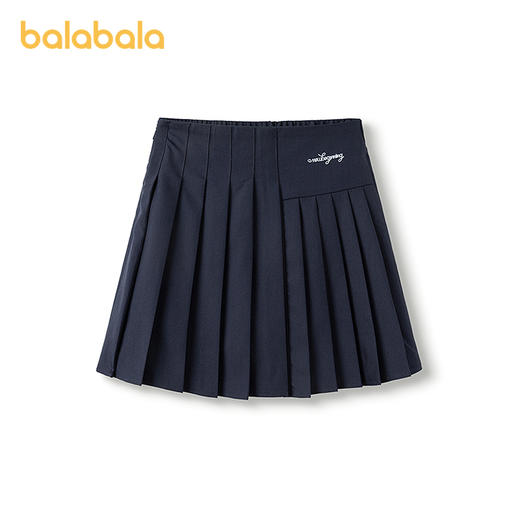 巴拉巴拉儿童裙子春秋装童装女童短裙百褶半身裙学院风舒适百搭萌 商品图4