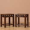 清	红木钱币纹四面平方凳成套（一套四只） 商品缩略图1