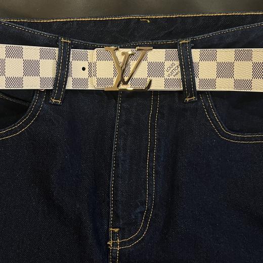 驴家白棋盘格金扣腰带男女通用经典（蕾姐 120非常大） 商品图6