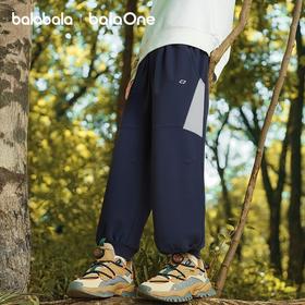 巴拉巴拉balaOne童装儿童裤子男童2025秋新款长裤吸湿速干慢跑裤