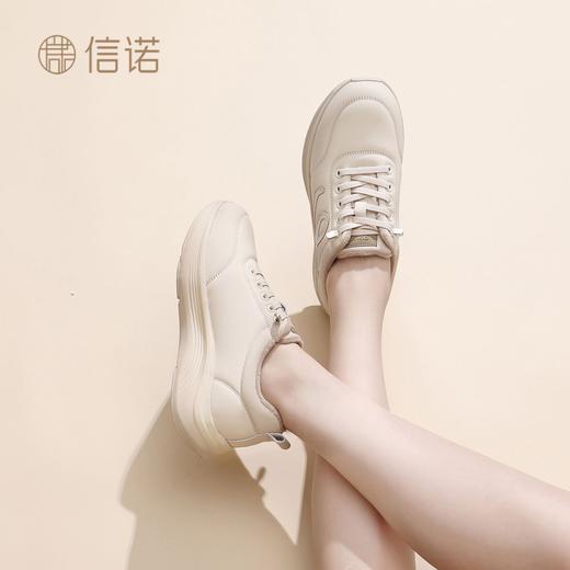 信诺妈妈鞋女软底舒适健步鞋加绒保暖棉鞋2025冬季新款休闲运动鞋5M125-2TD 商品图5
