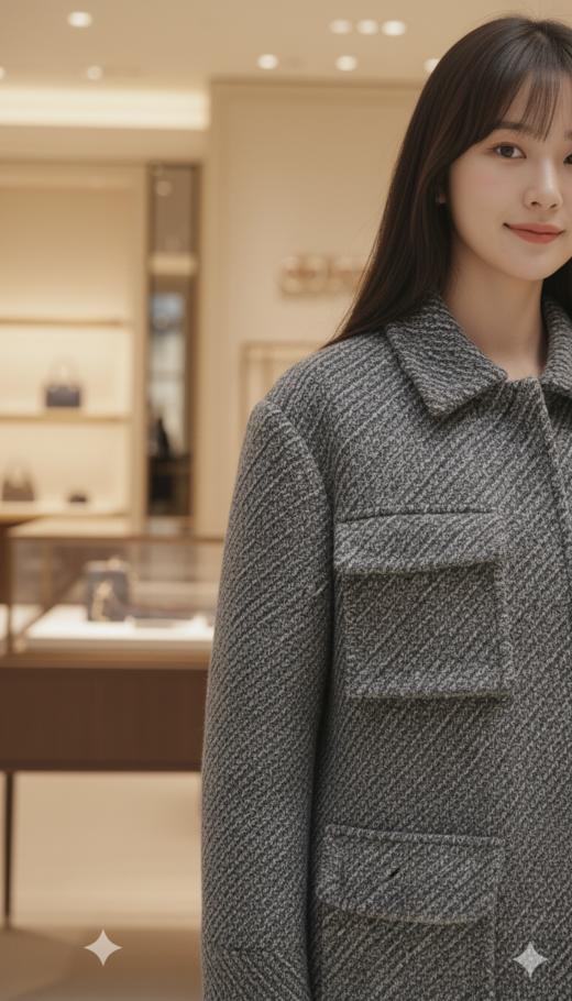 翻领单排扣多口袋大衣 商品图3