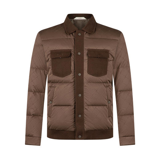 【国风新中式】柒牌羽绒服短款男士2025冬季新款翻领休闲上衣外套129E71260 商品图4