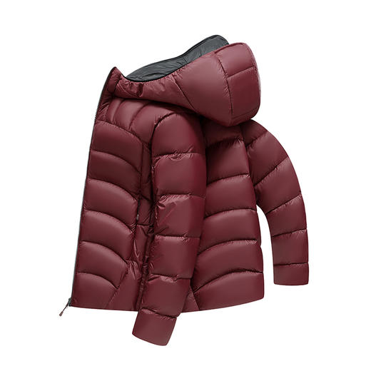 半身缘男女装 冬季轻薄有型简洁宽松防静电男女同款排骨羽绒服2601 商品图5