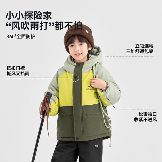 【件件底价，童装双倍积分】多多家男童棉服外套防泼水2025新款秋冬季儿童冬装男孩拼色棉衣潮11119 商品图1