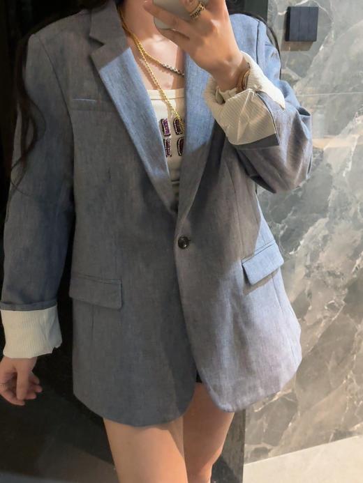 高端潮牌老钱风撞色条纹水洗设计高品质西装 （蕾姐14码） 商品图6