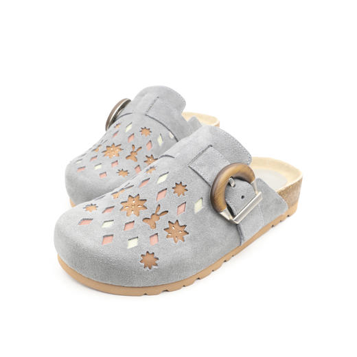 BF楼真美诗2025秋趣味图案一脚蹬包头半拖鞋软底勃肯鞋YZB23CH5吊牌价1398折后价598 商品图2