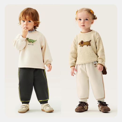 【蹦蹦裤】迷你巴拉男女童裤子宝宝秋棉弹卫裤运动裤长裤 商品图2