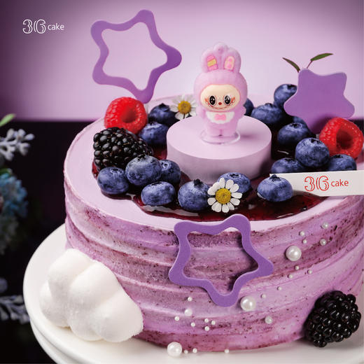 甜梦星云·芋泥蓝莓脆脆奶油蛋糕，可选1.5/2.5/6磅 商品图1