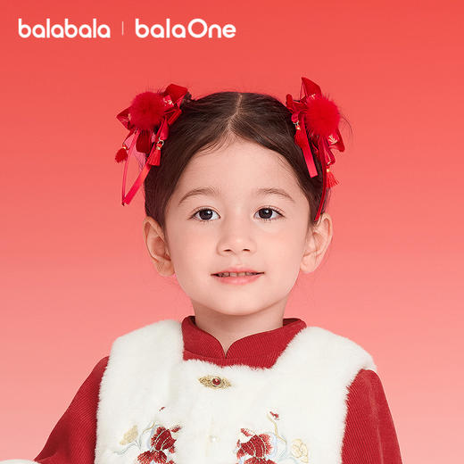 【balaOne】巴拉巴拉儿童饰品女童发夹2025年新款冬装小童蝴蝶美 商品图2