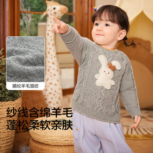 【商场同款】巴拉巴拉儿童毛衫女童绞花针织衫秋冬2025新款毛衣 商品图3