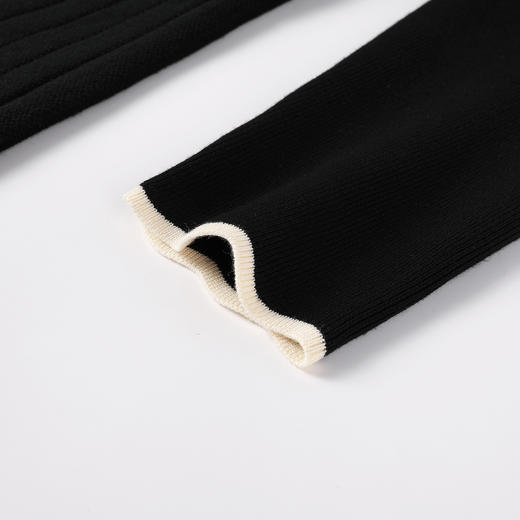 奢姿大码女装2025秋季胖妹妹时尚减龄花边设计娃娃领针织连衣裙9853891000 商品图3