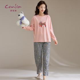 康妮雅女式长袖长裤套头套装 53G62T026