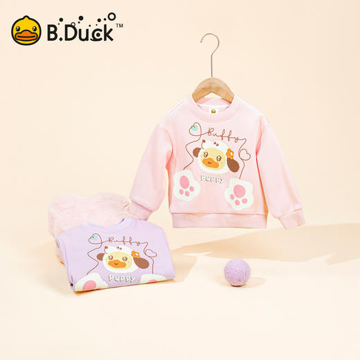 【加绒】B.Duck小黄鸭童装冬季圆领卫衣105-150码 FF5631901 商品图0