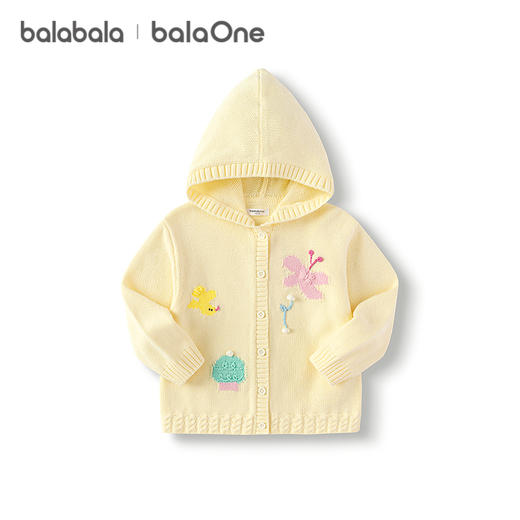 巴拉巴拉balaOne宝宝开衫毛衣男女童绣花提花针织衫2025新款秋装 商品图4