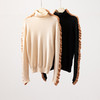 纯山羊绒拼接长袖秋冬加厚百搭上衣女羊绒衫 商品缩略图2