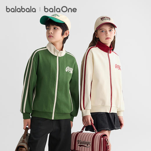 巴拉巴拉balaOne儿童外套男童女童上衣2025新款秋棒球服舒适保暖 商品图0