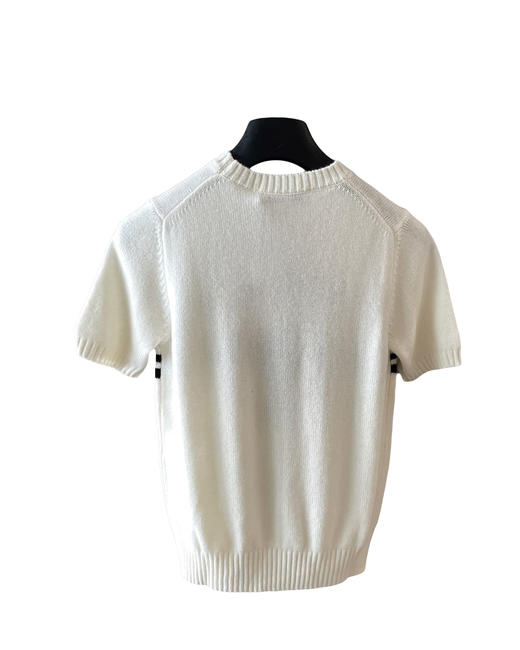 女款羊绒提花短袖针织衫010 商品图1