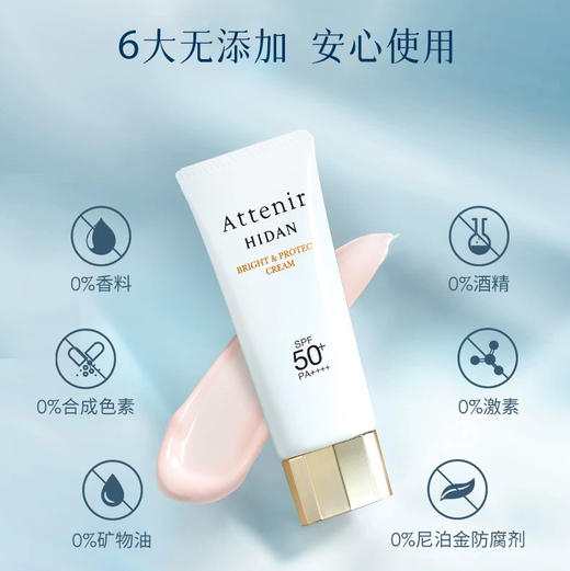 日本 Attenir艾天然 轻薄水润隔离防晒霜 SPF50+ 40g 商品图2