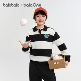 巴拉巴拉balaOne童装儿童毛衣男童2025秋季新款毛衫女童撞色条纹
