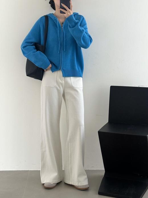 【百图lulu定制】【克莱因蓝连帽衫】【预售10天发】显白 天花板 羊毛混纺连帽衫 商品图4