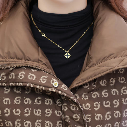 QYM 39D25906-Y数字花羽绒服加厚保暖白鸭绒羽绒服外套 商品图3