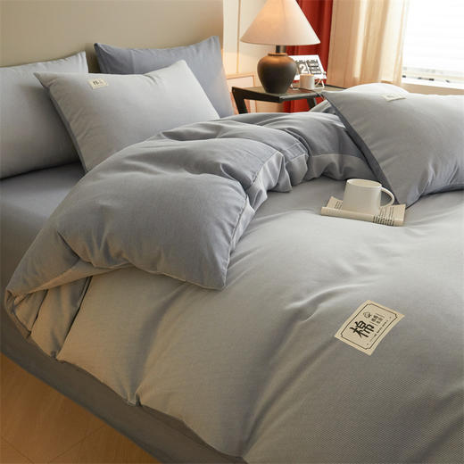 热卖！加厚款 暖融融！恒源祥 2025年新款 高品质 纯色加厚全棉磨毛四件套 软糯舒适 贴肤保暖 多款可选 商品图7