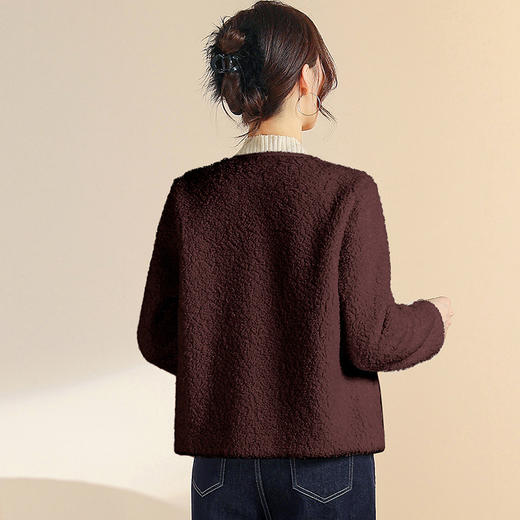 QYM CS25D100 -Y仿羊糕毛外套毛绒上衣休闲宽松外套 商品图2