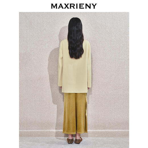 【商场同款-节庆新中式】MAXRIENY珠片绣花中式复古毛呢外套女(货号:MC85JA790) 商品图3