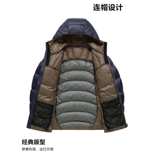 半身缘男女装 冬季轻薄有型简洁宽松防静电男女同款排骨羽绒服2601 商品图1