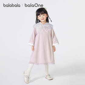 巴拉巴拉balaOne童装女童连衣裙2025秋新款新中式旗袍裙儿童裙子