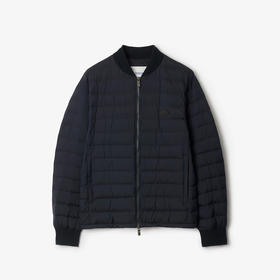 BURBERRY 巴宝莉 男士马术骑士徽标贴片尼龙羽绒服 深蓝色 8110273 A1222