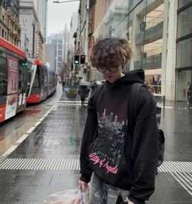 双11福利款  blcg夜幕洛杉矶印花卫衣  宽松版型  男女同款