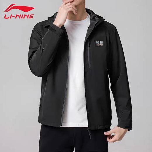 李宁运动风衣男子2024冬季新款机能全天候系列健身连帽外套AFDUC71 商品图7