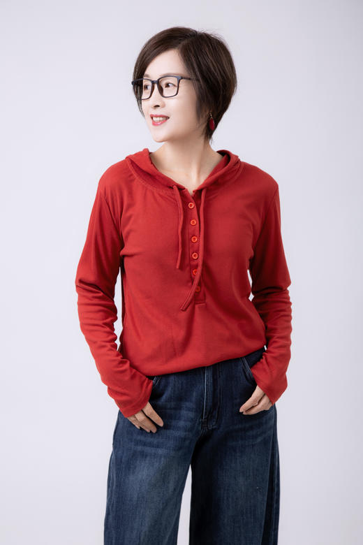双面德绒纽扣连帽卫衣 商品图0