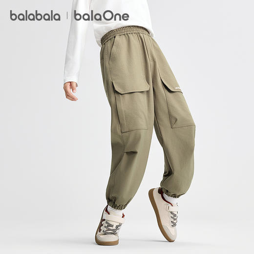 巴拉巴拉balaOne童装儿童工装裤男童2025秋装新款长裤束口裤时尚 商品图0