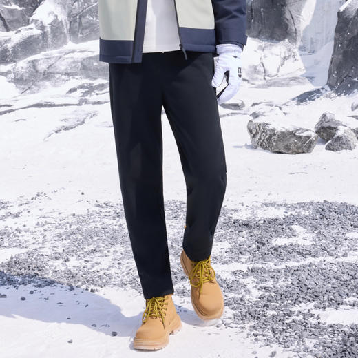 半身缘男裤 冬季宽松拼接收折青春活力卫裤254201U17730142 商品图3